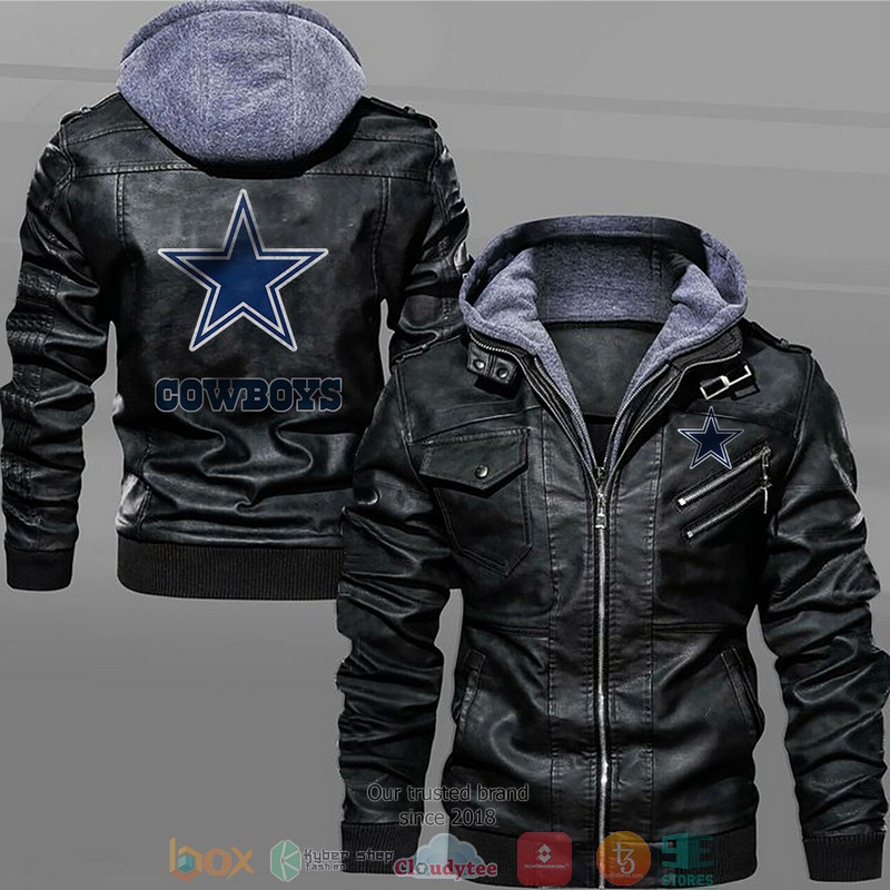 Dallas_Cowboys_Black_Brown_Leather_Jacket