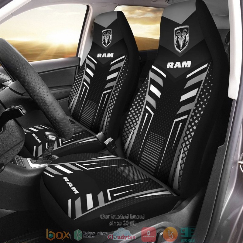 Dodge_Ram_Truck_grey_black_logo_Car_Seat_Covers