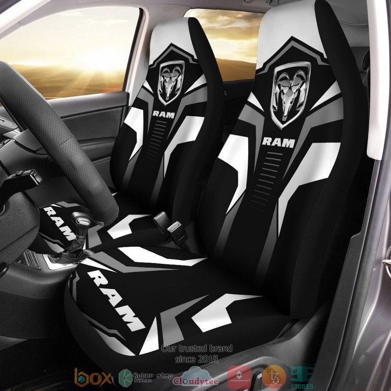 Dodge_Ram_Truck_logo_white_grey_Car_Seat_Covers