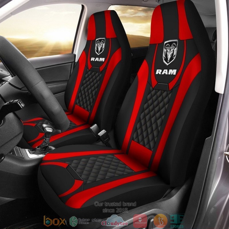 Dodge_Ram_black_red_logo_Car_Seat_Covers
