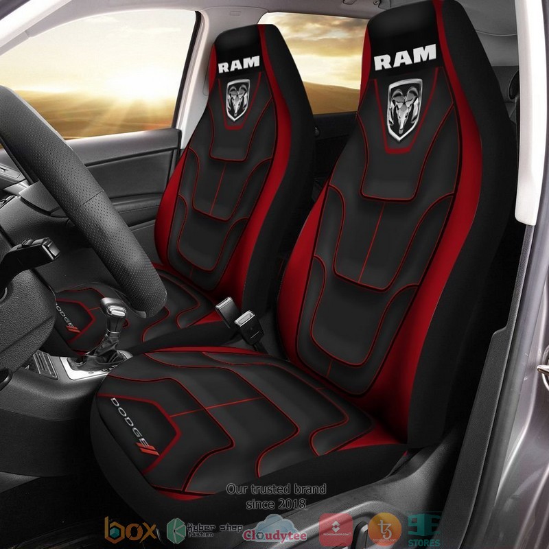 Dodge_Ram_logo_Black_red_Car_Seat_Covers