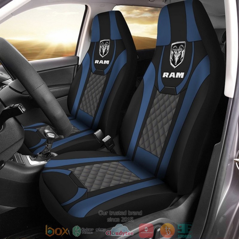Dodge_Ram_logo_blue_black_Car_Seat_Covers