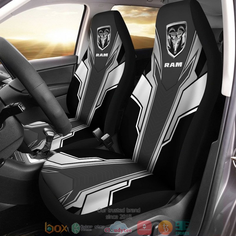 Dodge_Ram_logo_grey_black_Car_Seat_Covers