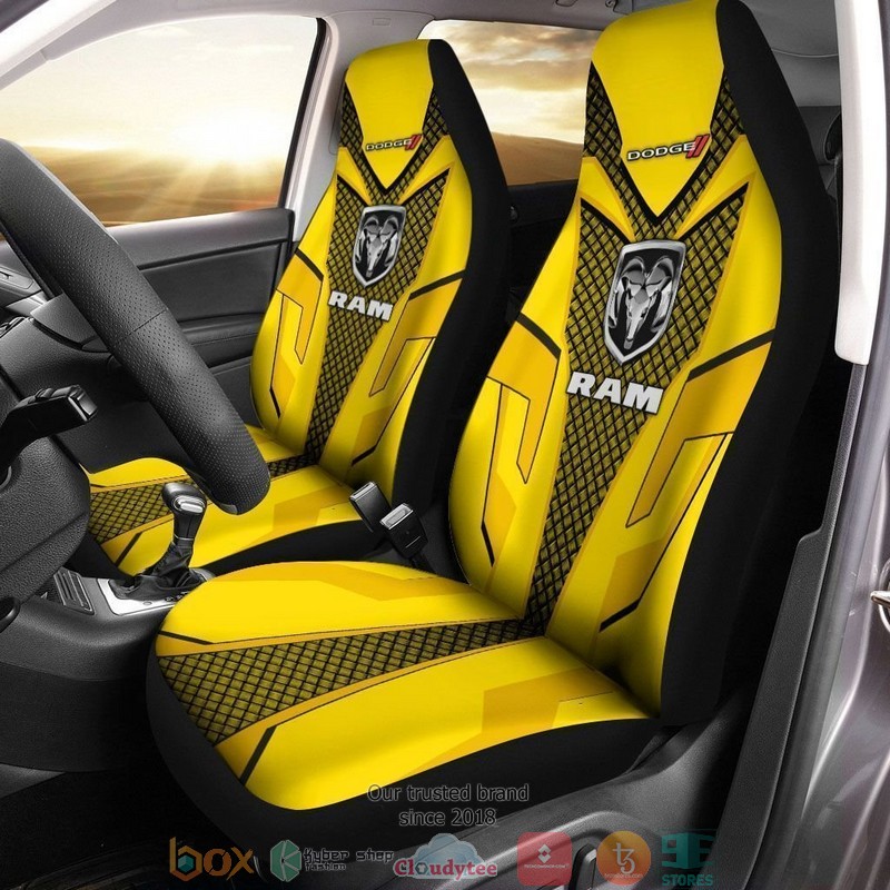 Dodge_Ram_logo_yellow_Car_Seat_Covers