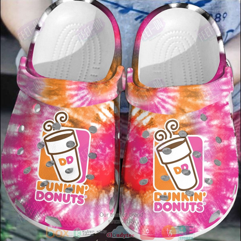 Dunkin_Donuts_Pink-Orange_Crocband_Crocs_Clog_Shoes
