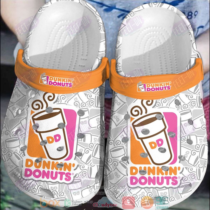 Dunkin_Donuts_White_Crocband_Crocs_Clog_Shoes