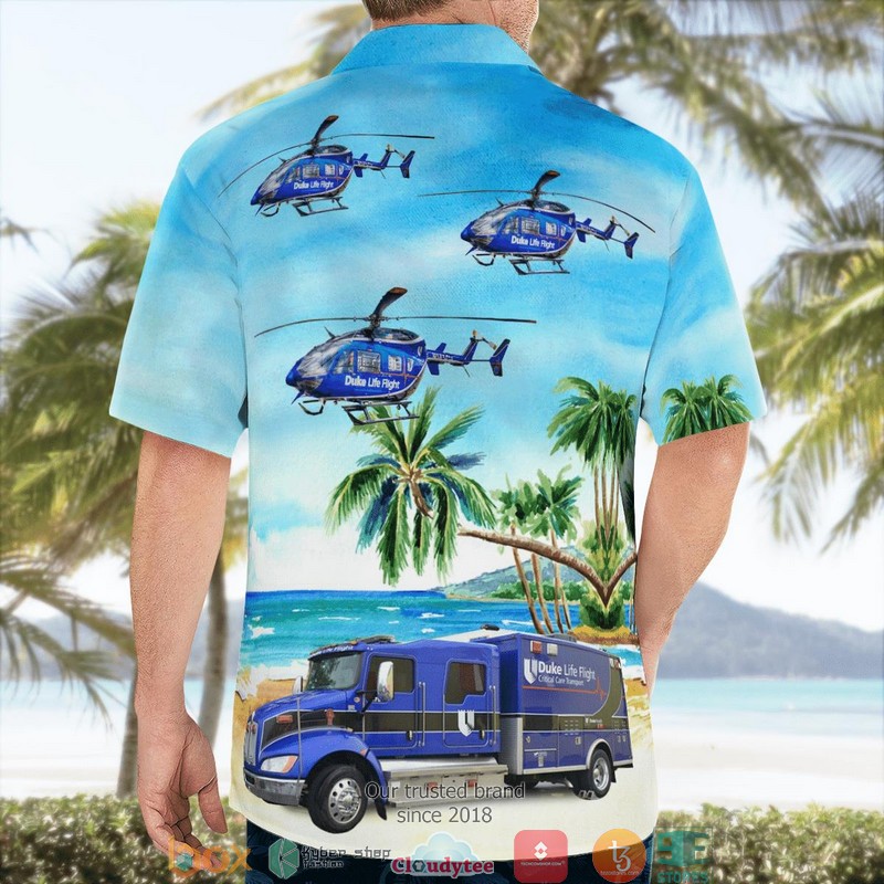 Durham_North_Carolina_Duke_Life_Flight_Ambulance_And_EC-145_Helicopter_Hawaii_3D_Shirt_1