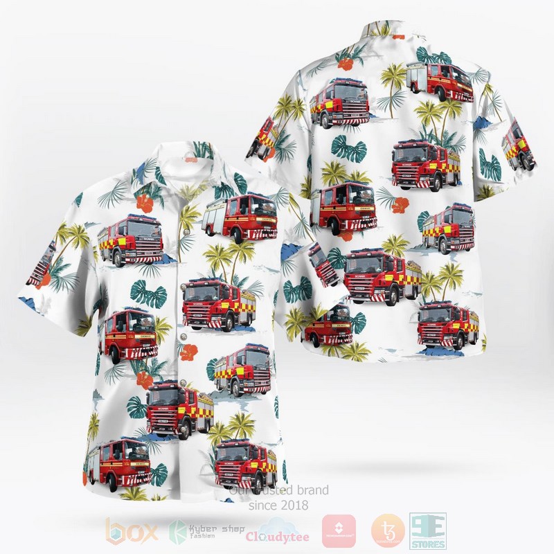 England_United_Kingdom_Hereford_and_Worcester_Fire_And_Rescue_Service_Hawaiian_Shirt