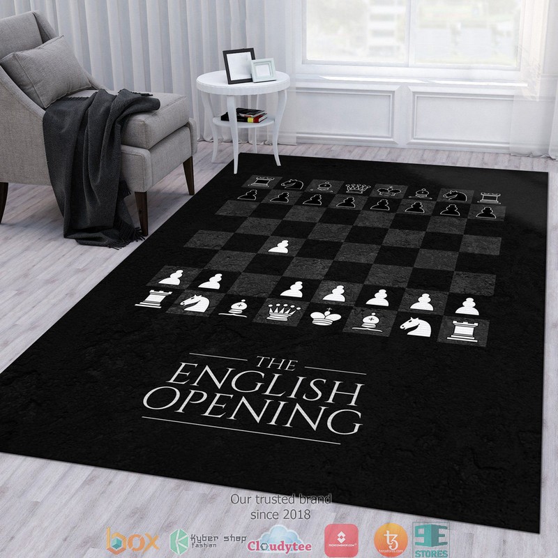 English_Opening_Chess_Area_For_Rug_Carpet