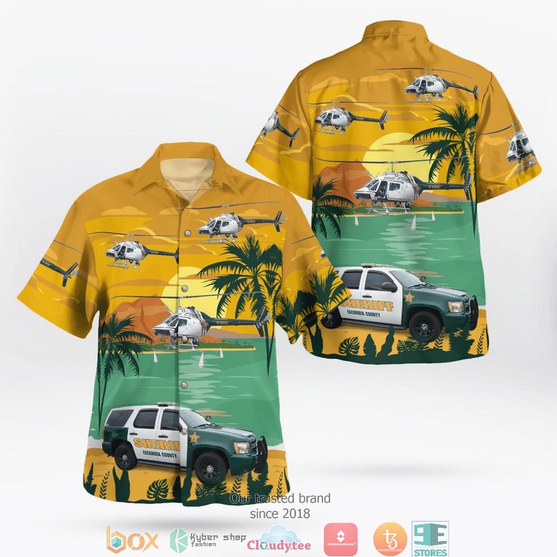 Escambia_County_Sheriff_Chevrolet_Tahoe_PPV__Bell_OH-58C_Kiowa_3D_Hawaii_Shirt