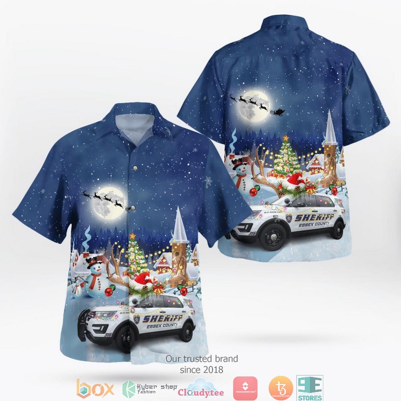 Essex_County_NJ_Sheriff_Ford_Police_Interceptor_Utility_K-9_Bomb_Unit_09_Christmas_Hawaii_3D_Shirt