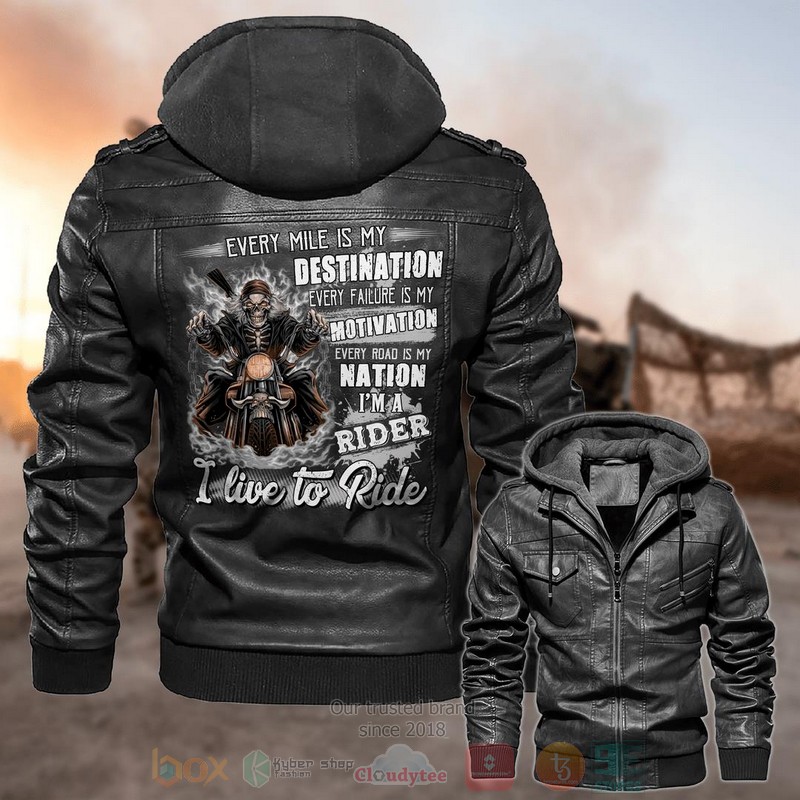 Every_Mile_My_Destination_Every_Failure_Is_My_Motivation_Leather_Jacket