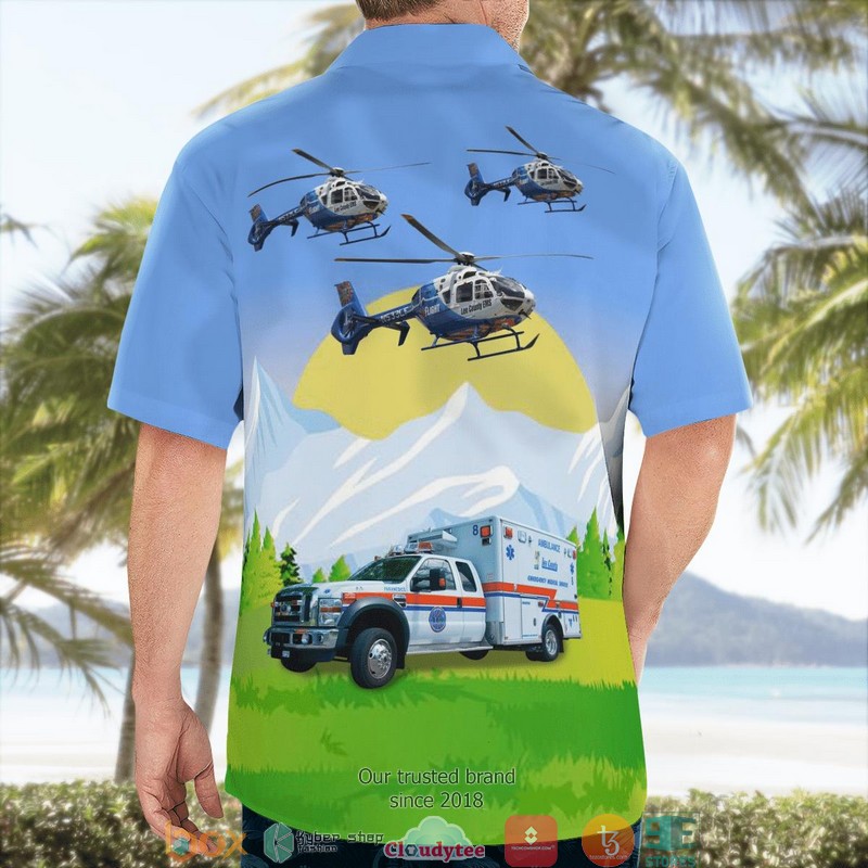 Florida_Lee_County_EMS_Ambulance_And_Eurocopter_EC135P2_Helicopter_3D_Hawaii_Shirt_1
