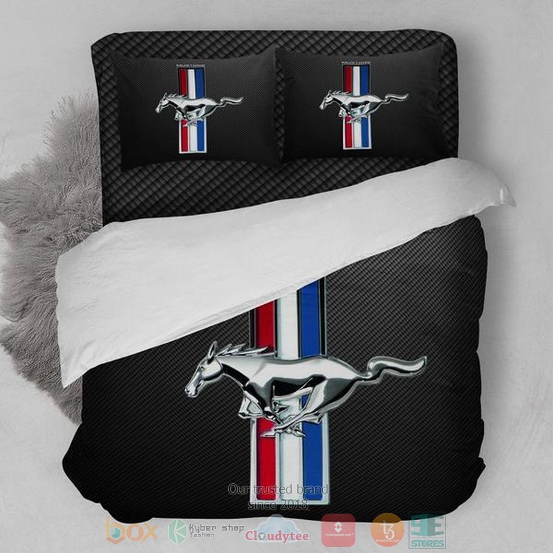 Ford_Mustang_Logo_black_Bedding_Set