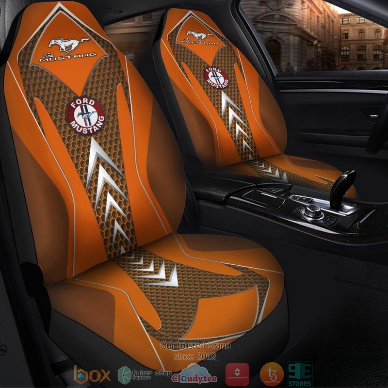 Ford_Mustang_Orange_Car_Seat_Cover_1