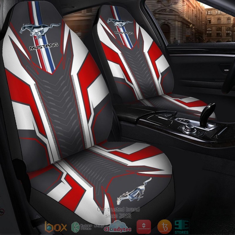 Ford_Mustang_Red_white_Car_Seat_Cover_1