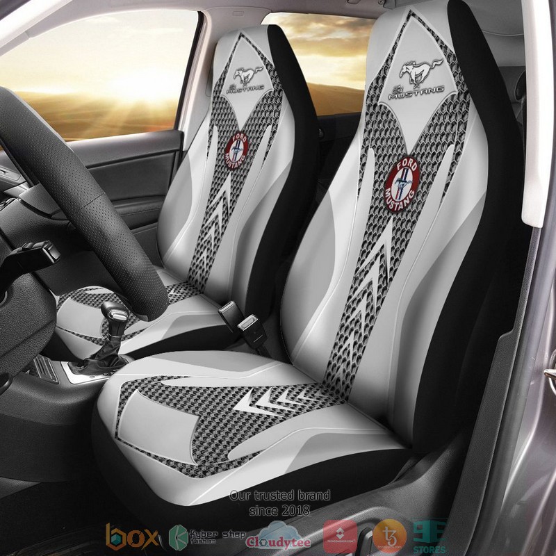 Ford_Mustang_White_Car_Seat_Cover
