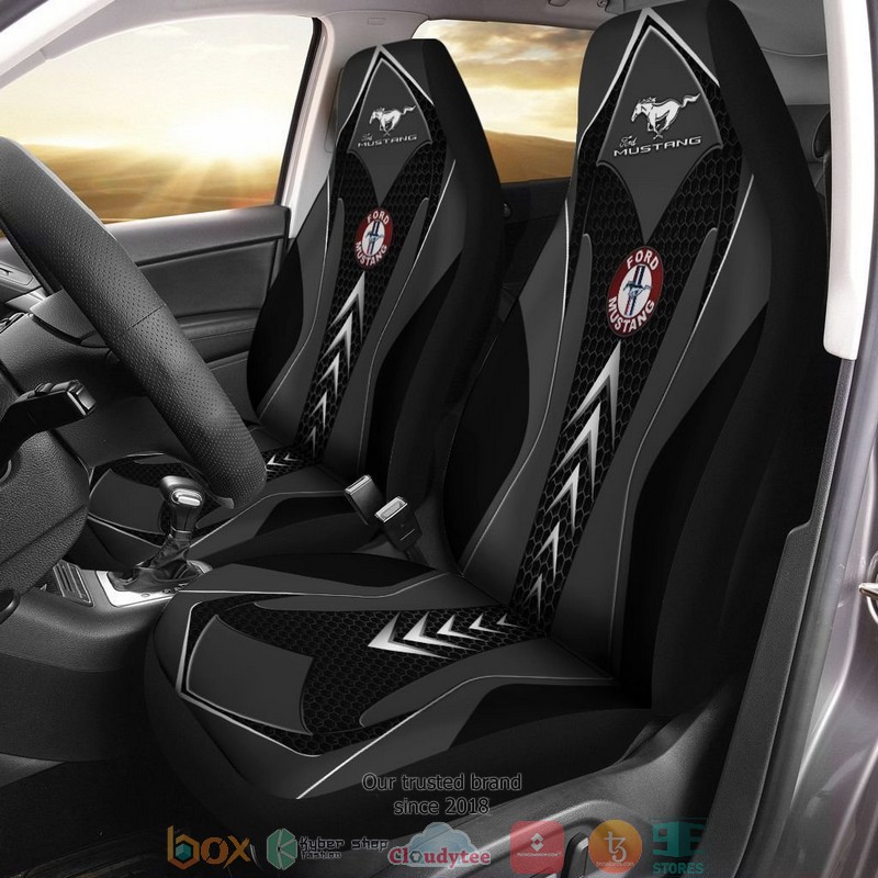Ford_Mustang_black_Car_Seat_Cover