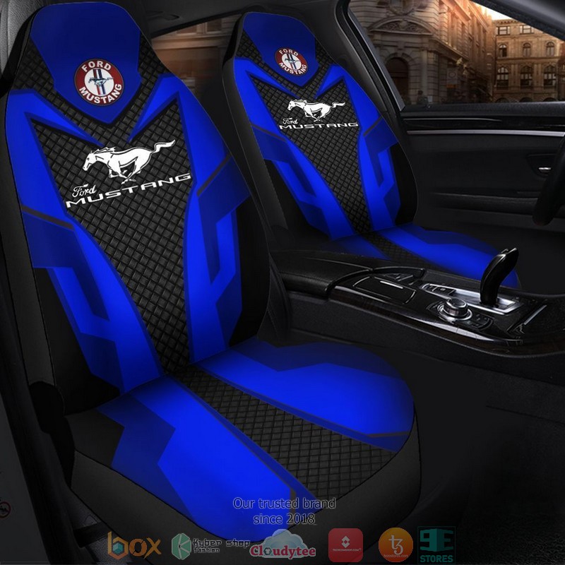 Ford_Mustang_black_blue_logo_Car_Seat_Cover_1