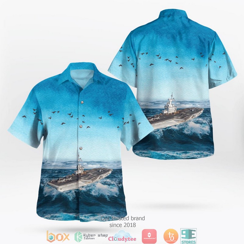 French_Navy_Charles_de_Gaulle_3D_Hawaii_Shirt