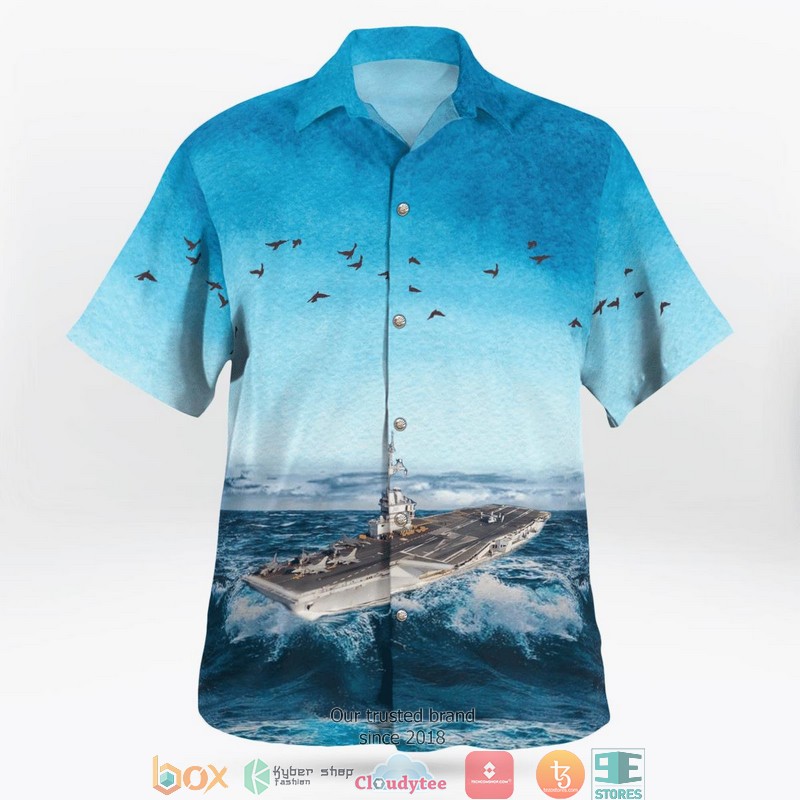 French_Navy_Charles_de_Gaulle_3D_Hawaii_Shirt_1