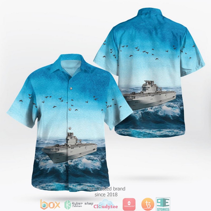 French_Navy_Dixmude_L9015_3D_Hawaii_Shirt