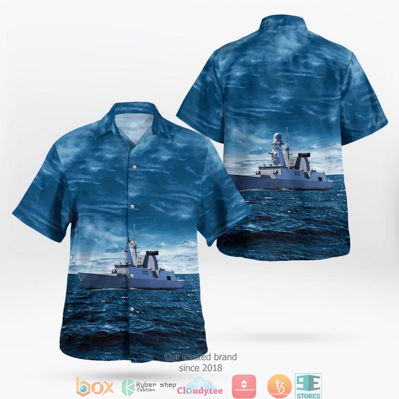 French_Navy_Forbin_D620_3D_Hawaii_Shirt