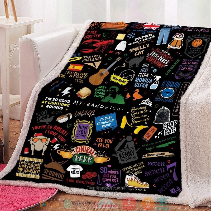 Friends_Icons_Throw_Blanket