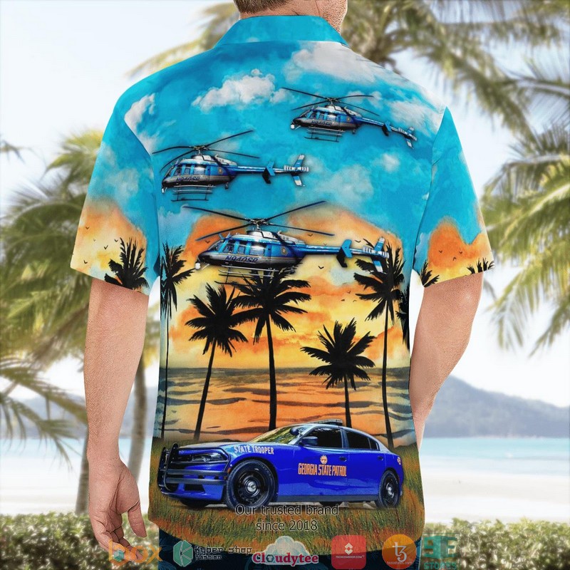 Georgia_State_Patrol_Bell_407__Blue_Charger_Pursuit_Hawaii_3D_Shirt_1
