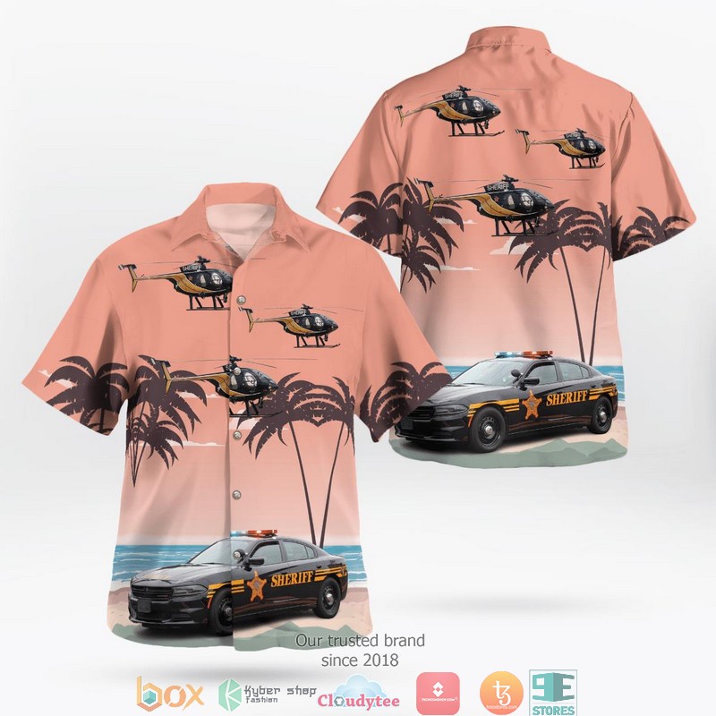Hamilton_County_Ohio_Hamilton_County_Sheriffs_Office_Dodge_Charger_And_MD_530F_Helicopter_3D_Hawaii_Shirt