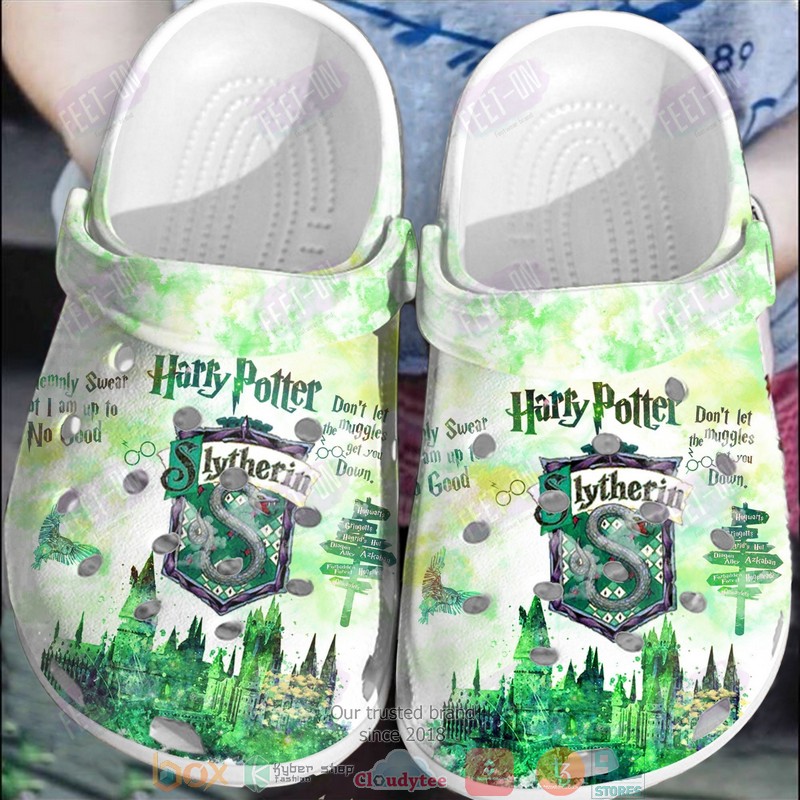 Harry_Potter_SLytherin_Green-White_Crocband_Crocs_Clog_Shoes
