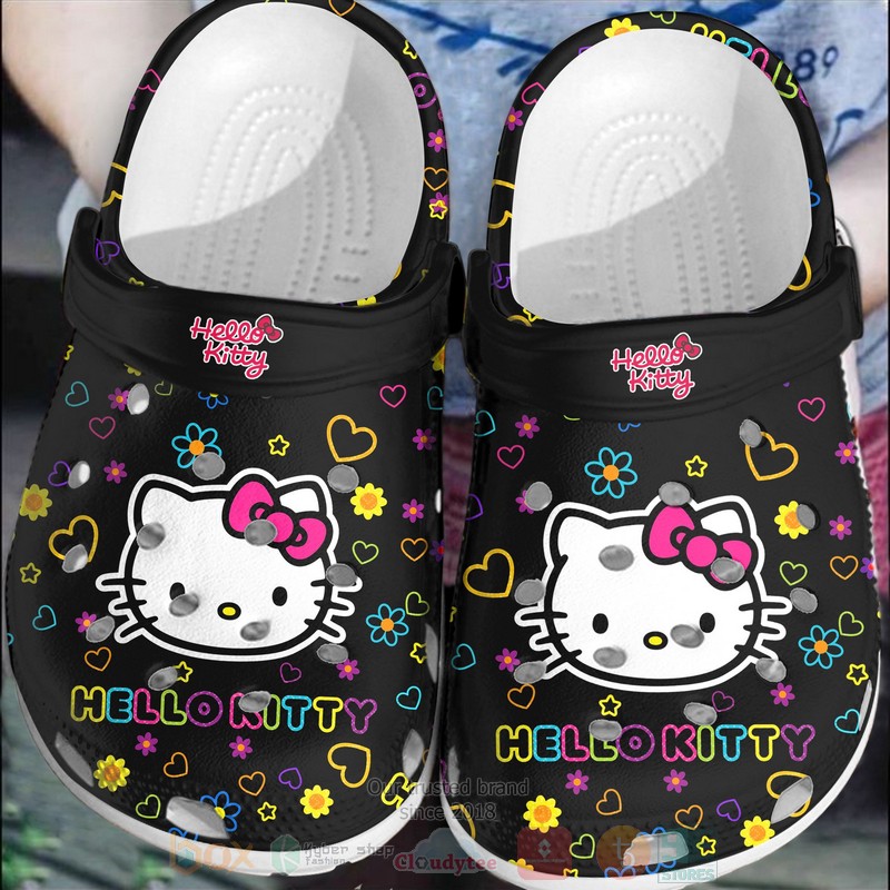 Hello_Kitty_Black_Crocband_Crocs_Clog_Shoes