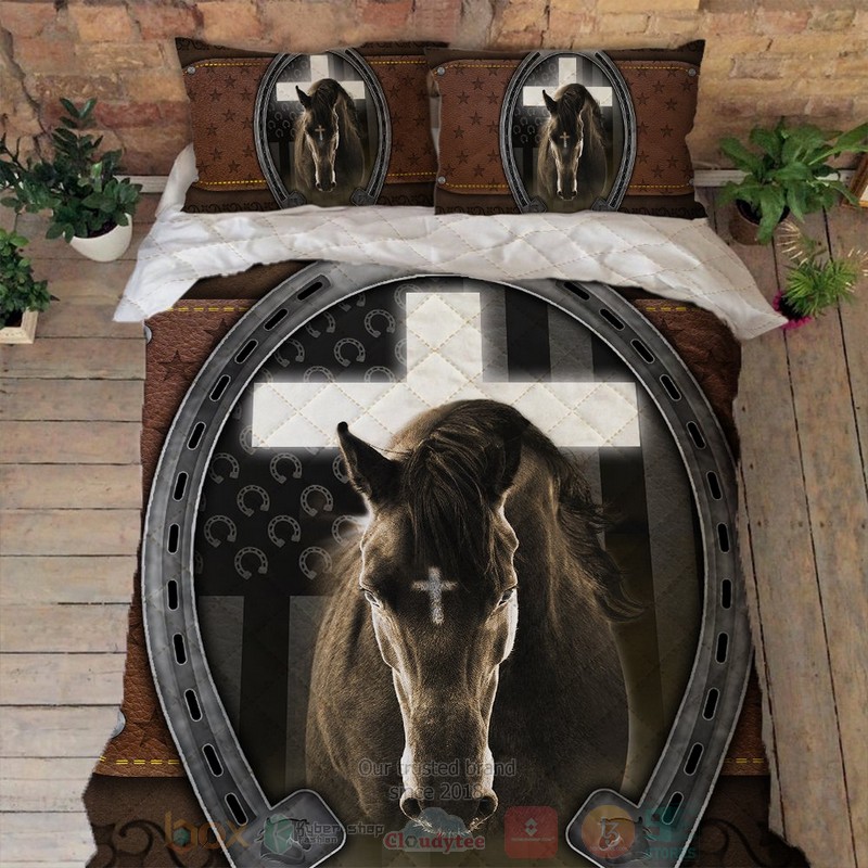 Jesus_And_Black_Horse_Bedding_Set