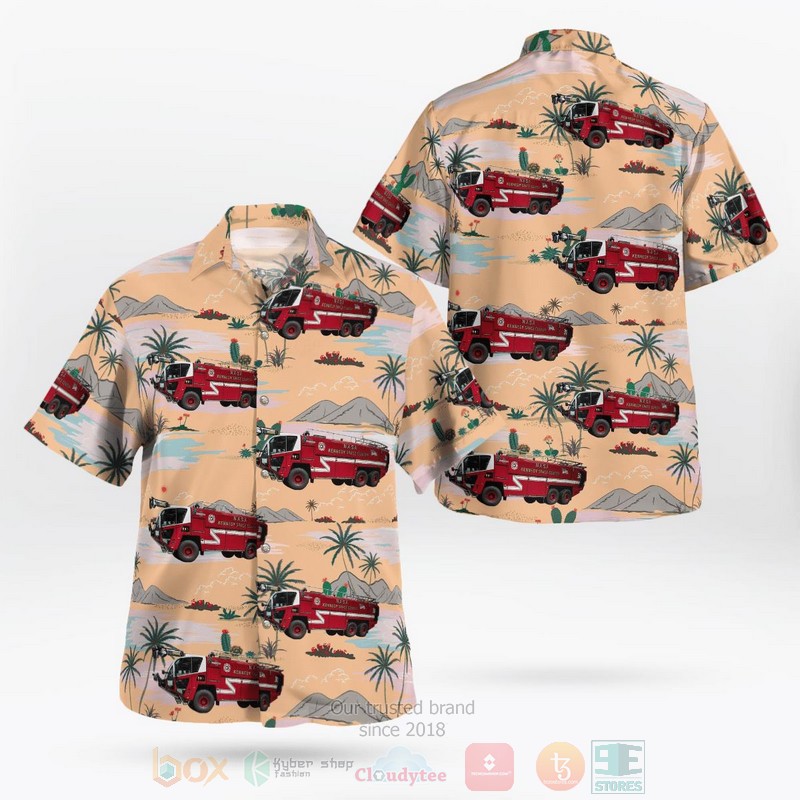 Kennedy_Space_Center_Florida_NASA_Kennedy_Space_Center_Fire_Rescue_New_Oshkosh_Striker_3000_Fire_And_Rescue_Vehicle_Hawaiian_Shirt