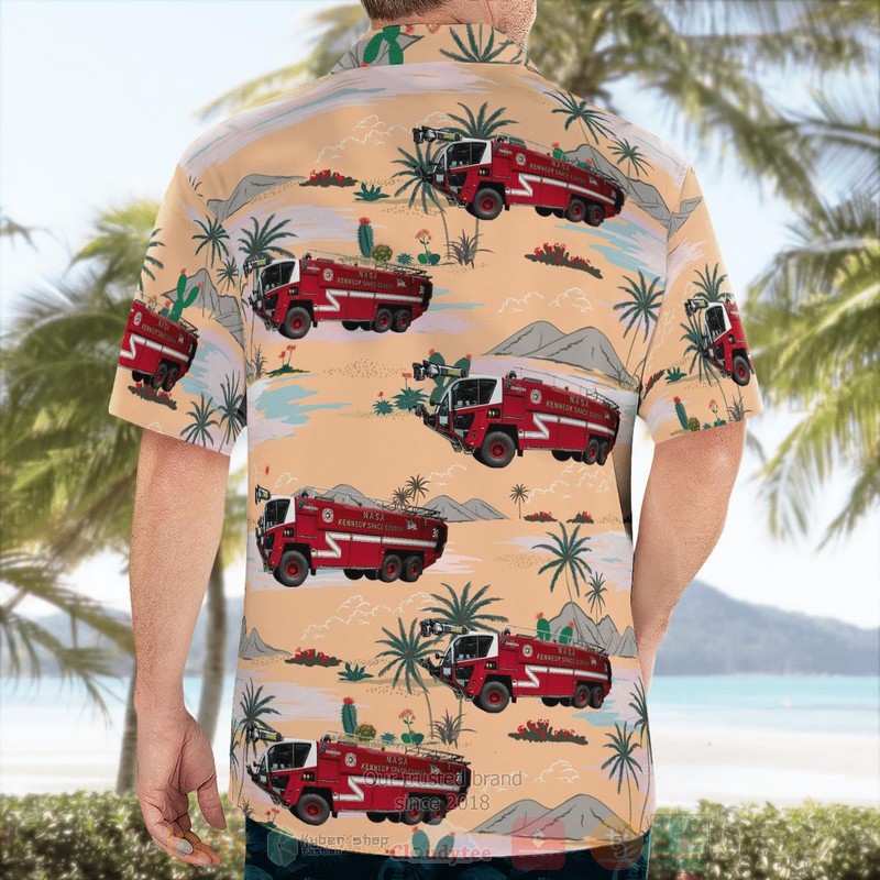 Kennedy_Space_Center_Florida_NASA_Kennedy_Space_Center_Fire_Rescue_New_Oshkosh_Striker_3000_Fire_And_Rescue_Vehicle_Hawaiian_Shirt_1
