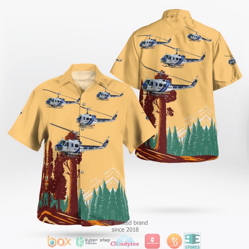 Kern_County_California_Kern_County_Fire_Department_Copter_407_Helicopter_3D_Hawaii_Shirt