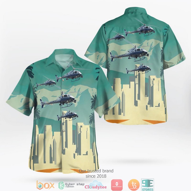LAPD_Air_Support_Division_American_Eurocopter_AS350_B2_A-Star_Helicopter_3D_Hawaii_Shirt