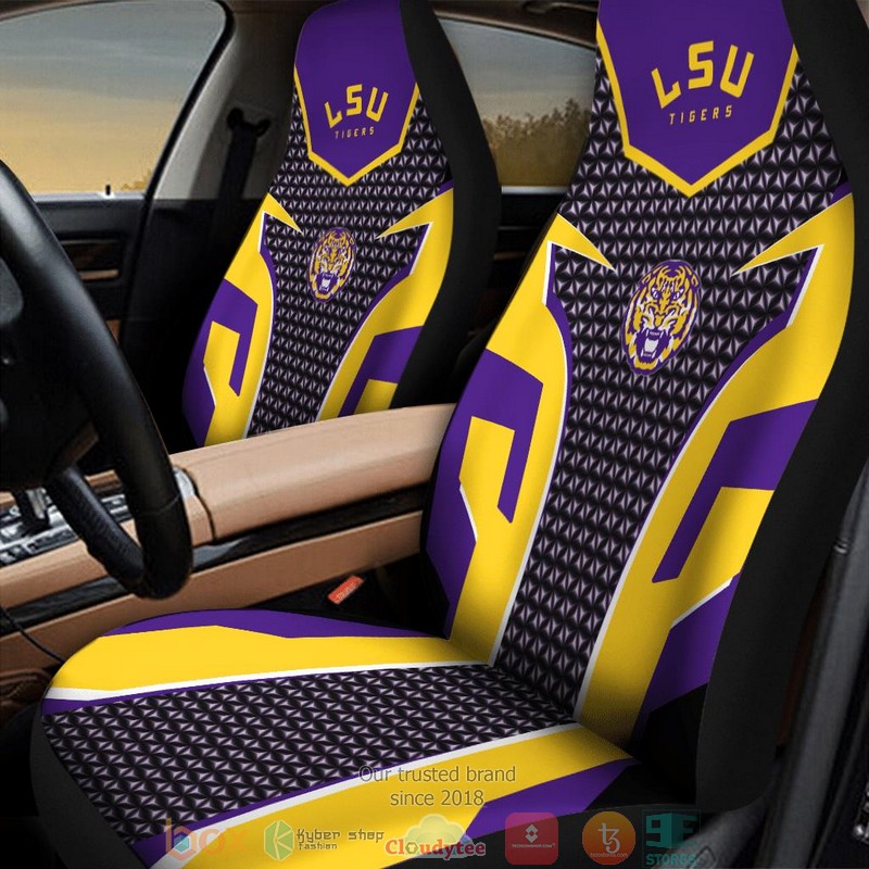 LSU_Tigers_football_yellow_purple_Car_Seat_Covers
