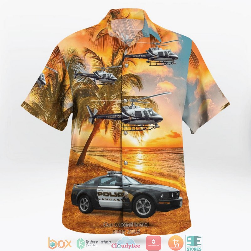 Lancaster_TX_Police_Department_Eurocopter_AS-350_AStar_N90TX__Car_3D_Hawaii_Shirt_1