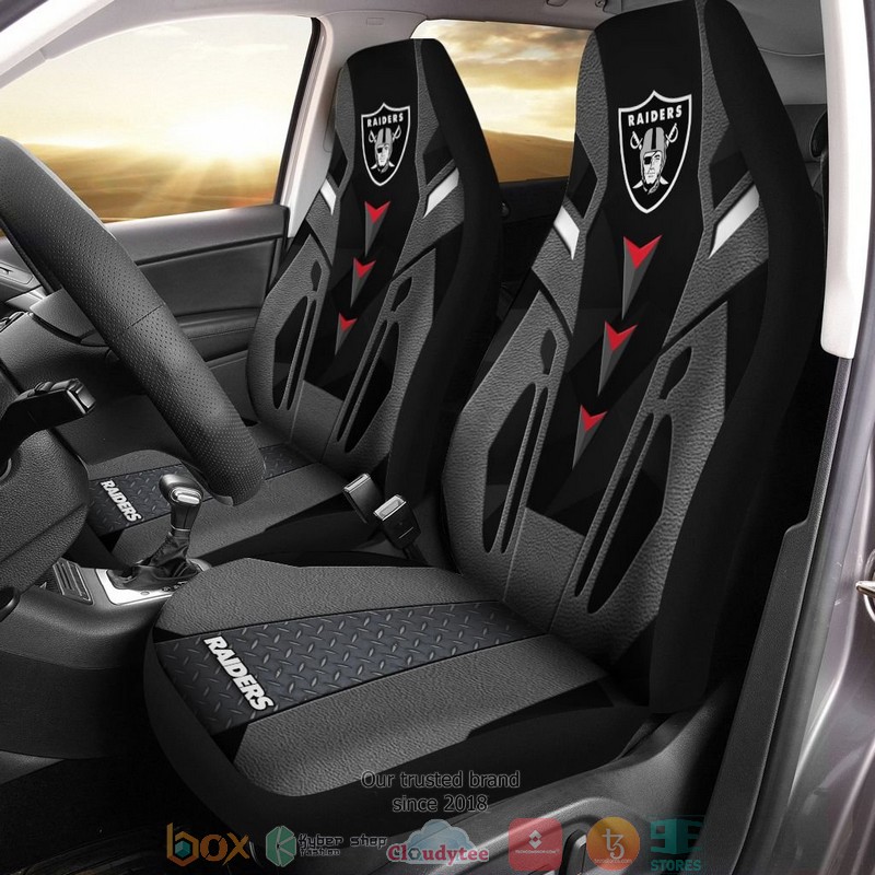 Las_Vegas_Raiders_NFL_grey_Car_Seat_Covers