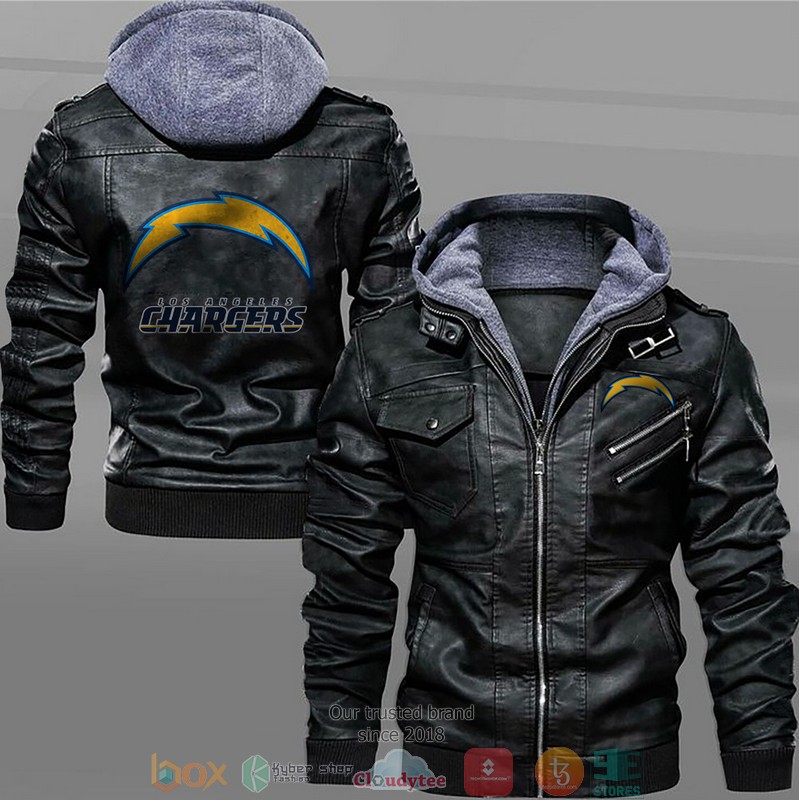Los_Angeles_Chargers_Black_Brown_Leather_Jacket