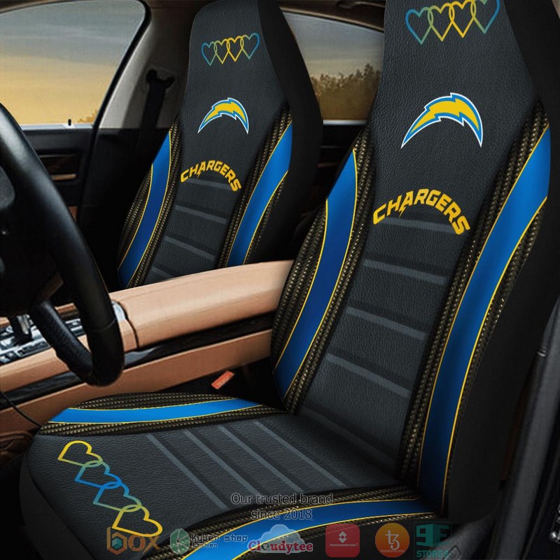 Los_Angeles_Chargers_Navy_Black_Car_Seat_Covers