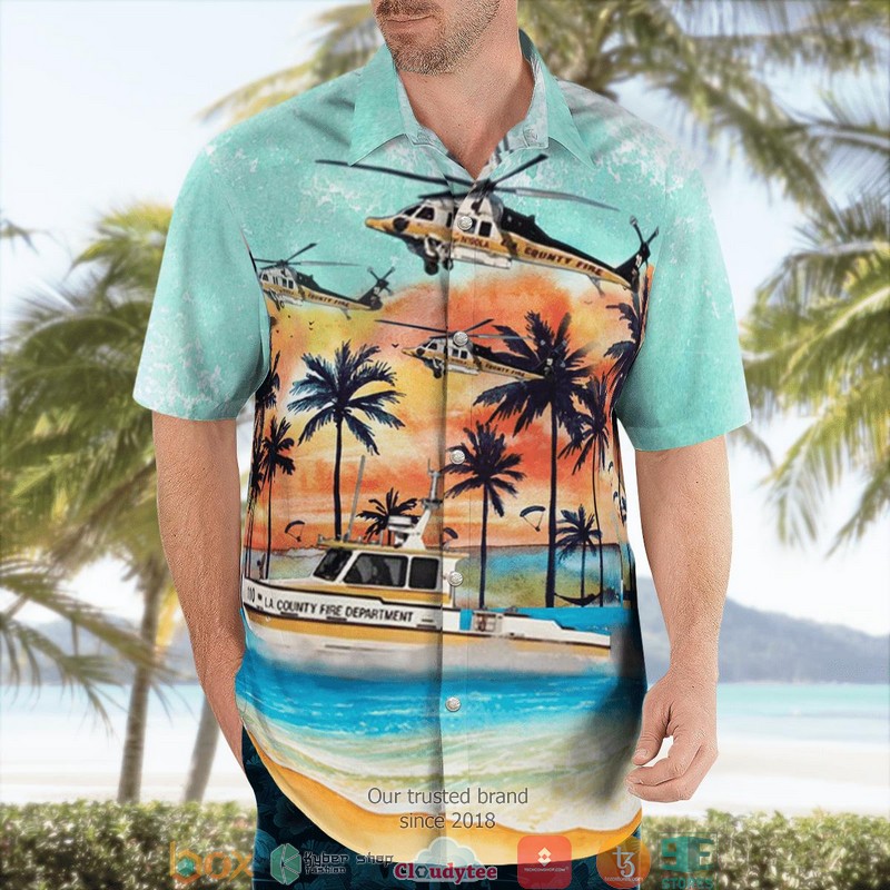Los_Angeles_County_Fire_Department_Fireboat__Helicopter_Hawaii_3D_Shirt_1