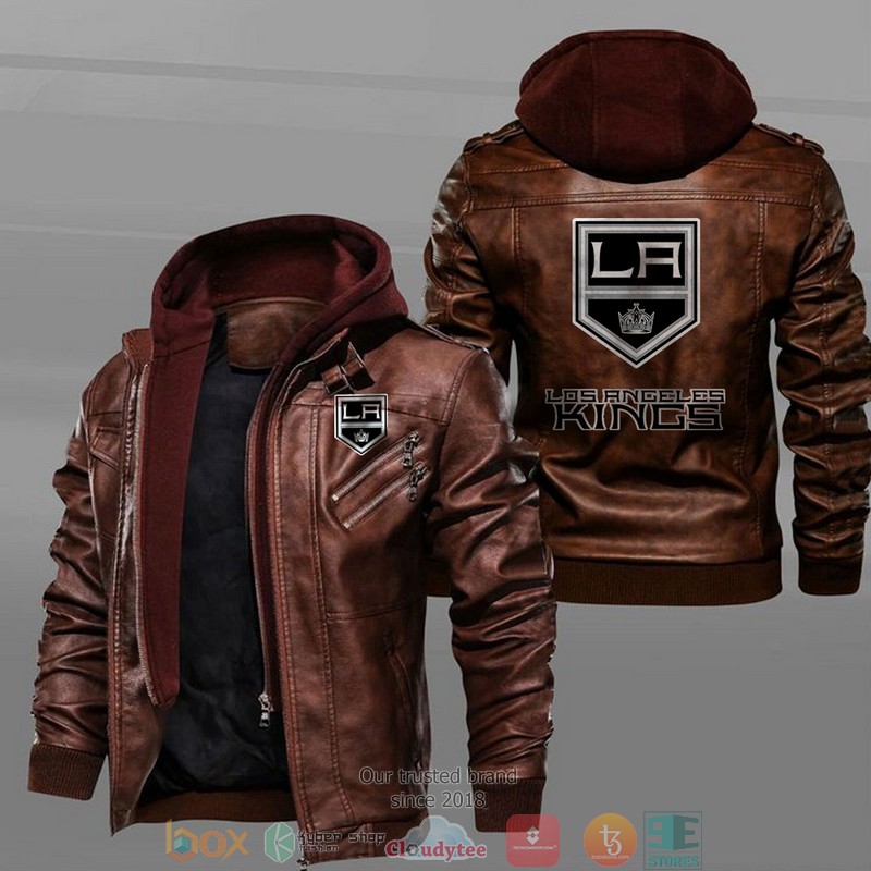 Los_Angeles_Kings_Black_Brown_Leather_Jacket_1