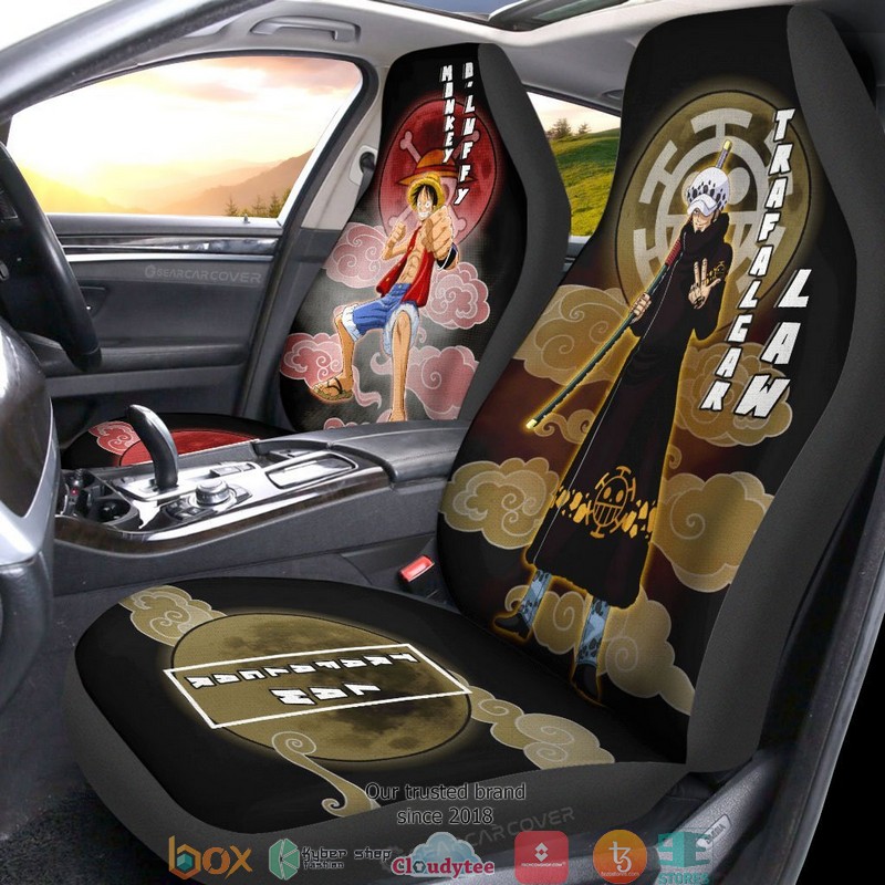 Luffy_And_Law_One_Piece_Anime_Car_Seat_Cover_1
