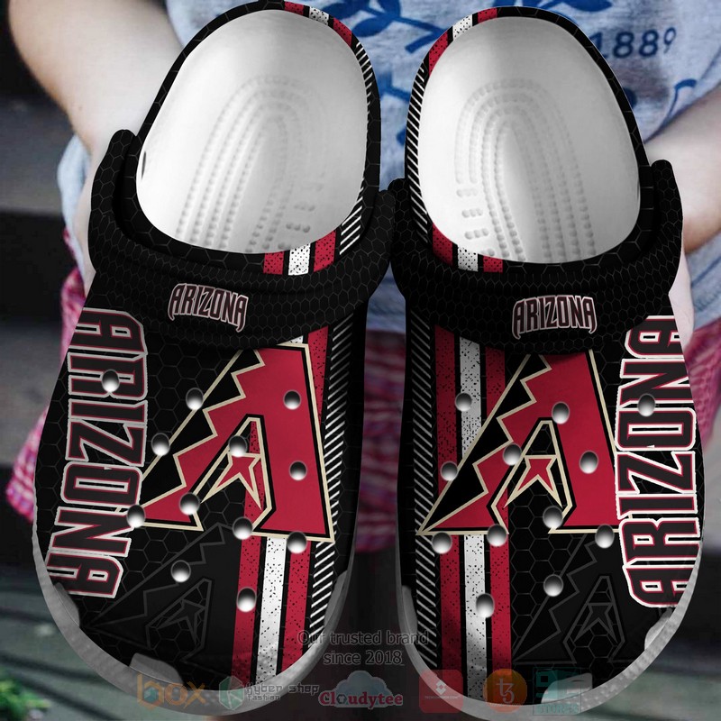 MLB_Arizona_Diamondbacks_White-Red_Crocband_Crocs_Clog_Shoes