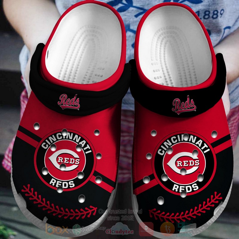 MLB_Cincinnati_Reds_Red-Black_Crocband_Crocs_Clog_Shoes