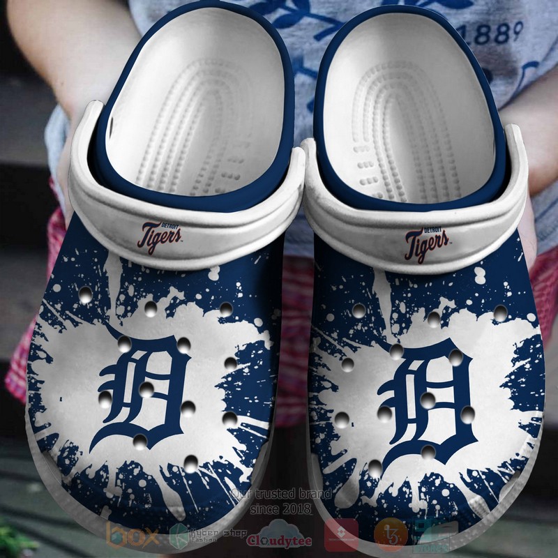 MLB_Detroit_Tigers_White-Navy_Crocband_Crocs_Clog_Shoes