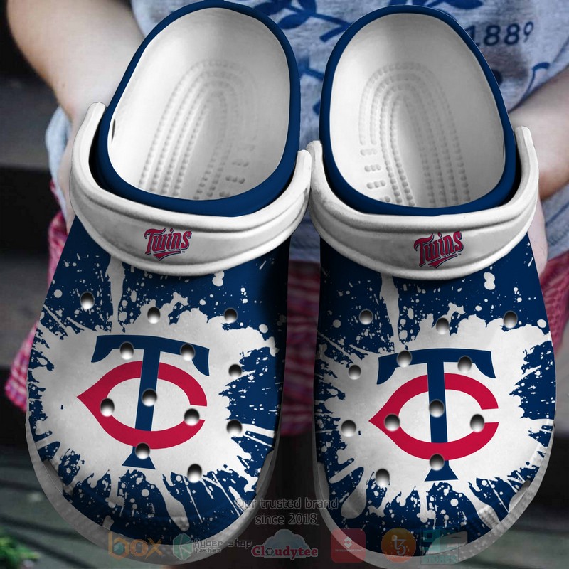 MLB_Minnesota_Twins_White-Navy_Crocband_Crocs_Clog_Shoes