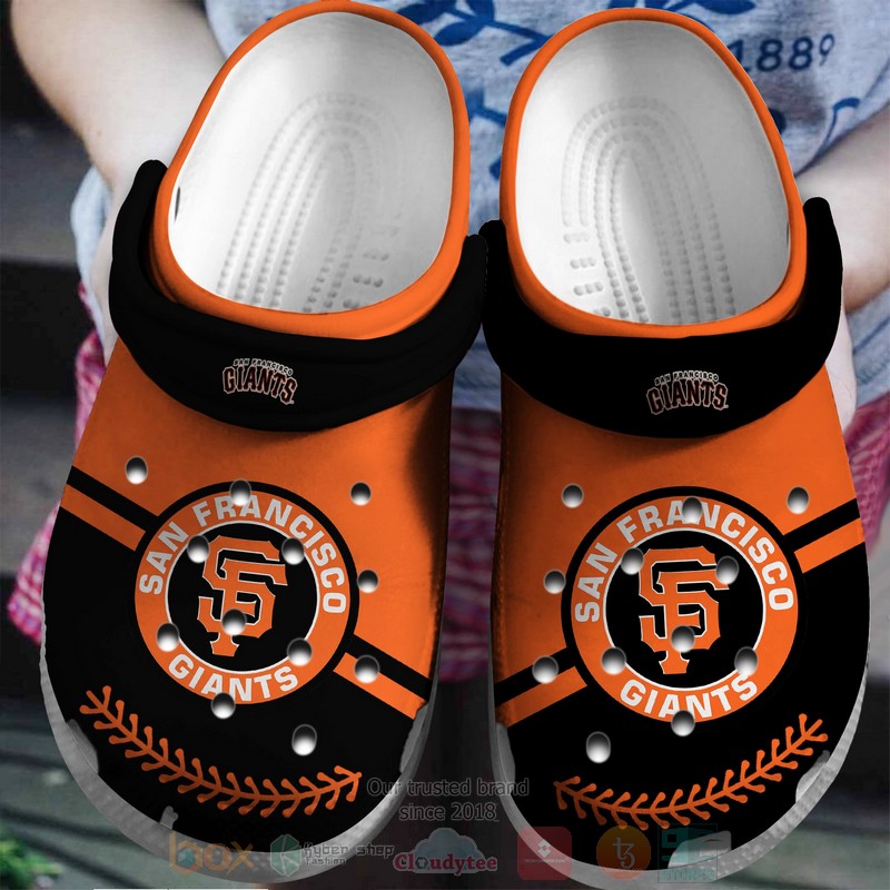 MLB_San_Francisco_Giants_Orange-Black_Crocband_Crocs_Clog_Shoes
